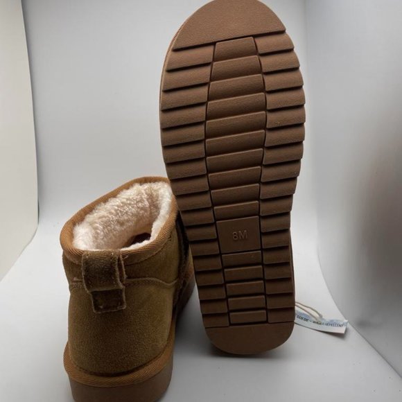 CUSHIONAIRE Women's Cozy pull on boot Chestnut Size 8 - Picture 6 of 6